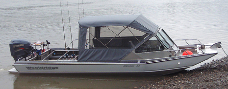 Our custom built, welded aluminum, 20 foot river jet boat