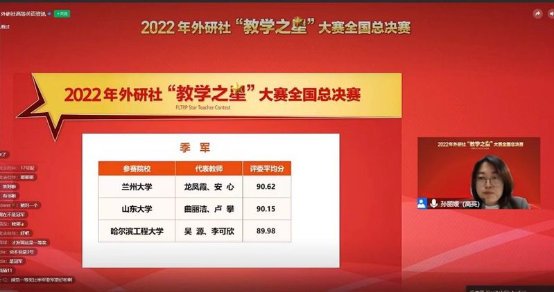历史最好成绩！ 公司获得2022年外研社“教学之星”大赛全国季军